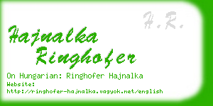 hajnalka ringhofer business card